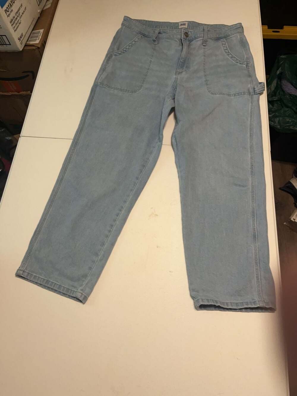Lee Workwear Utility Carpenter Jeans vintage Light Wash Size 14
